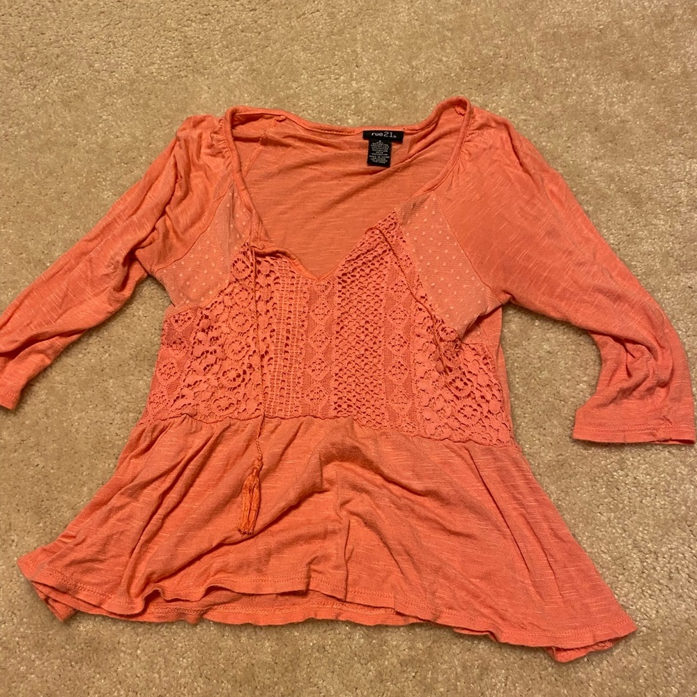 Peach shirt